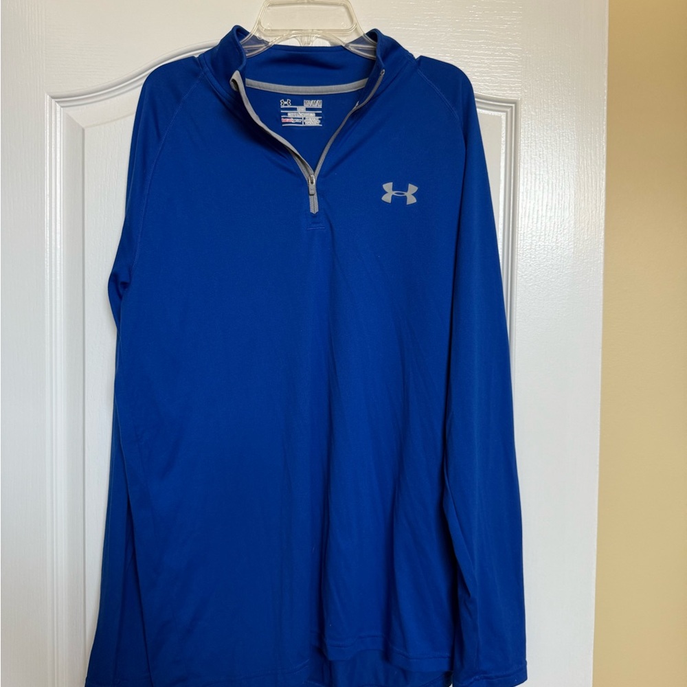 Under Armour Royal Blue Pullover with Quarter-Zip